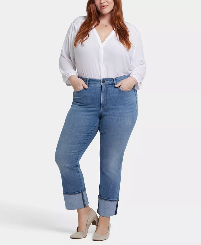 

Джинсы Marilyn Straight Leg Plus Size NYDJ, синий
