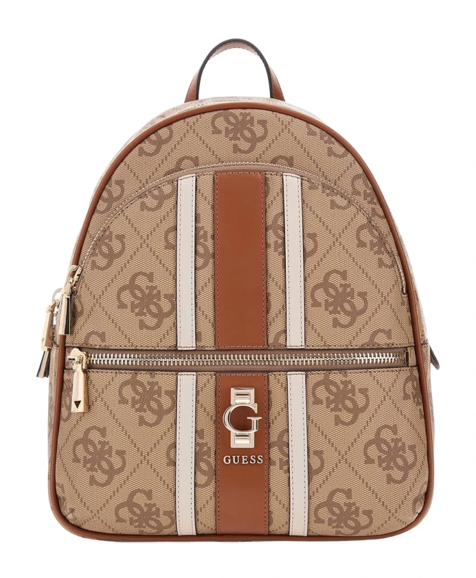 

Рюкзак из искусственной кожи с золотистой фурнитурой Guess, коричневый