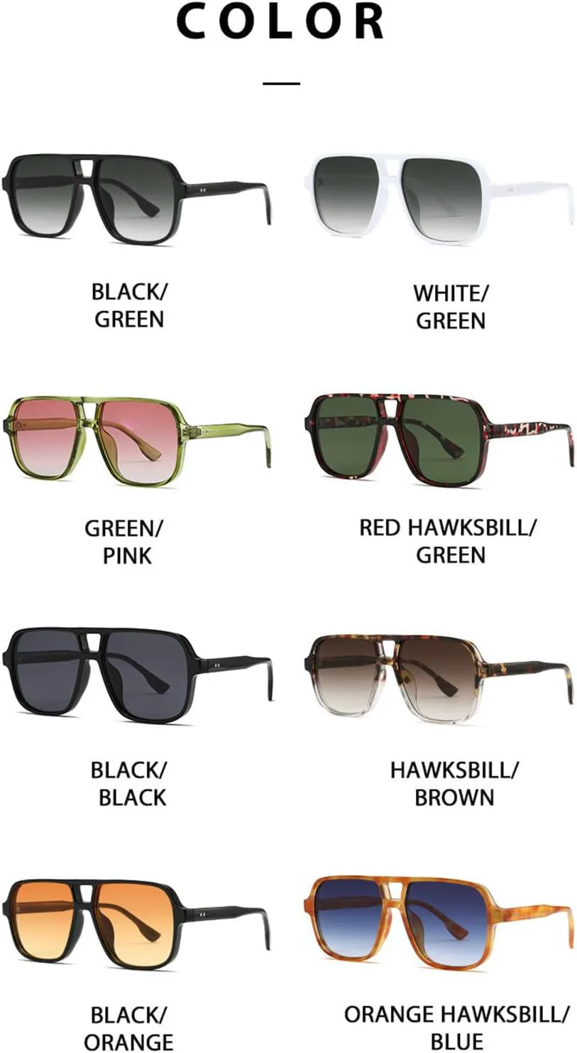 

Солнцезащитные очки Willochra в стиле ретро 70-х годов, пилотные, для женщин и мужчин, большие, винтажные, квадратные, с заклепками, с защитой от УФ-излучения, C6