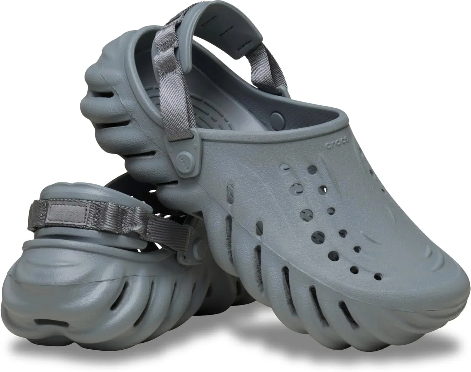 Crocs, унисекс взрослые сабо Echo, Concrete — фото 4
