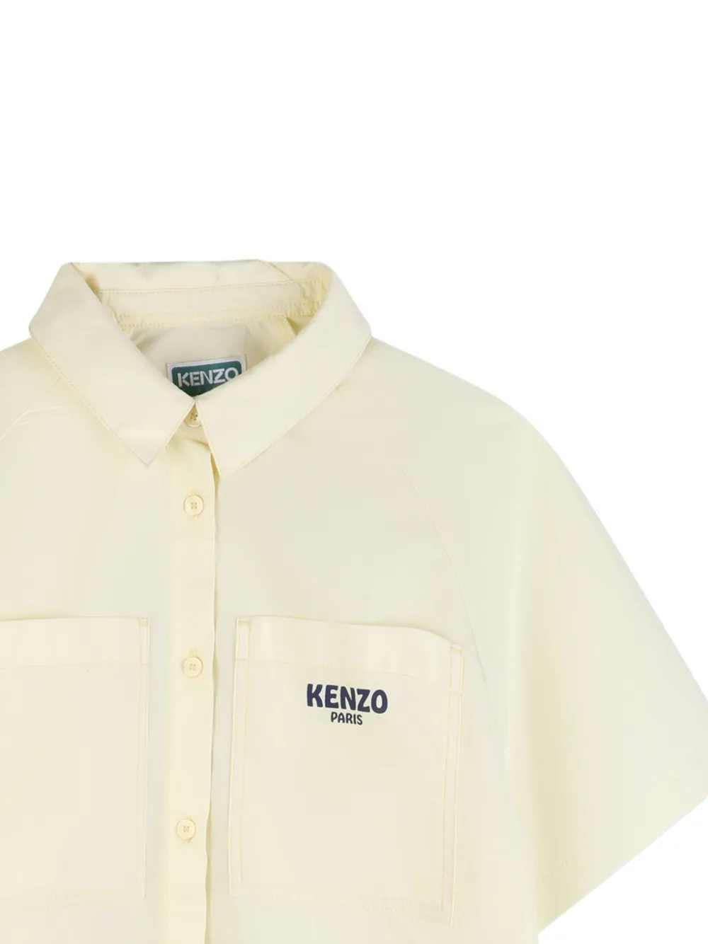 Рубашка-платье с карманами и графическим принтом Kenzo Kids, желтый — фото 3