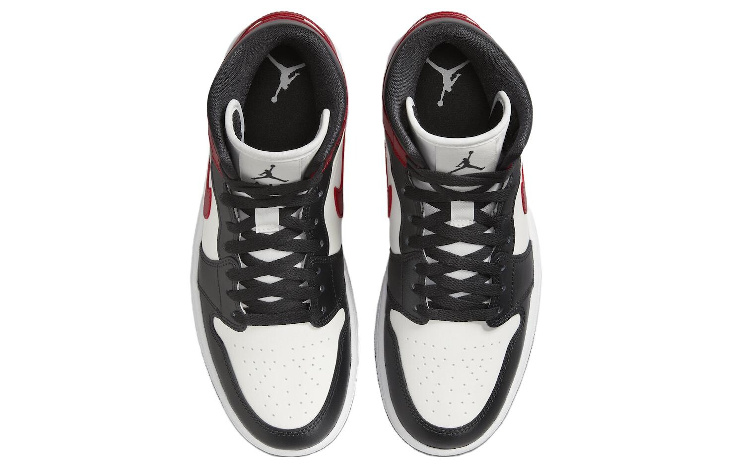 Jordan Air Jordan 1 винтажные баскетбольные кроссовки женские, Черный Красный — фото 4