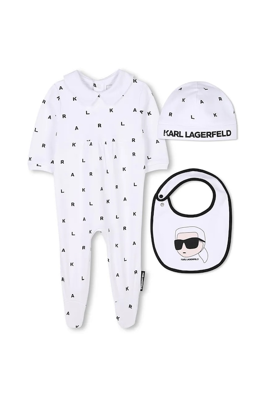 

Хлопковый комплект для малышей Karl Lagerfeld, белый