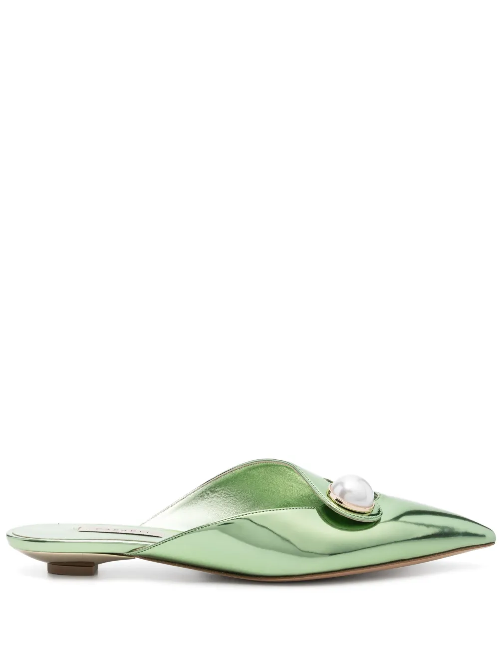 Мюли Blade Casadei, зеленый