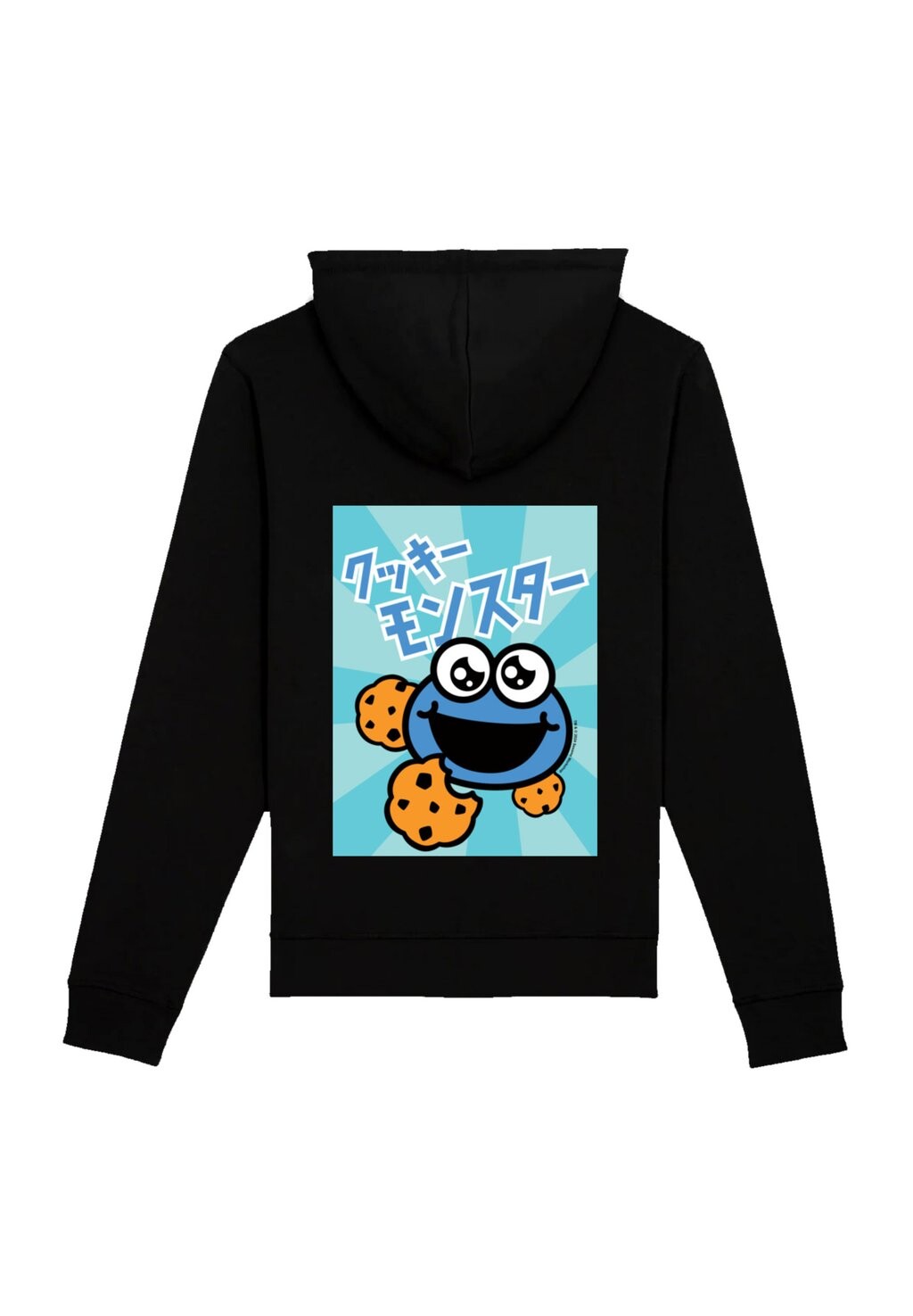 

Толстовка с капюшоном SESAMSTRASSE COOKIE MONSTER ANIME F4NT4STIC, черный