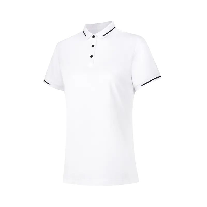 

Женские поло-рубашки Li Ning, стандартный белый цвет, воротник-поло, умеренный прямой крой