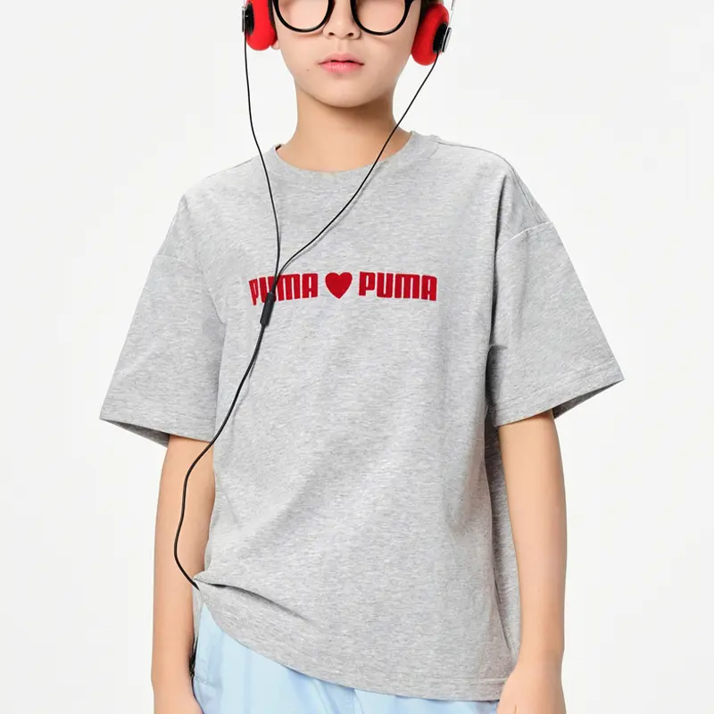 Футболка Sportstyle Series Light Heather Gray детская PUMA, серый — фото 3