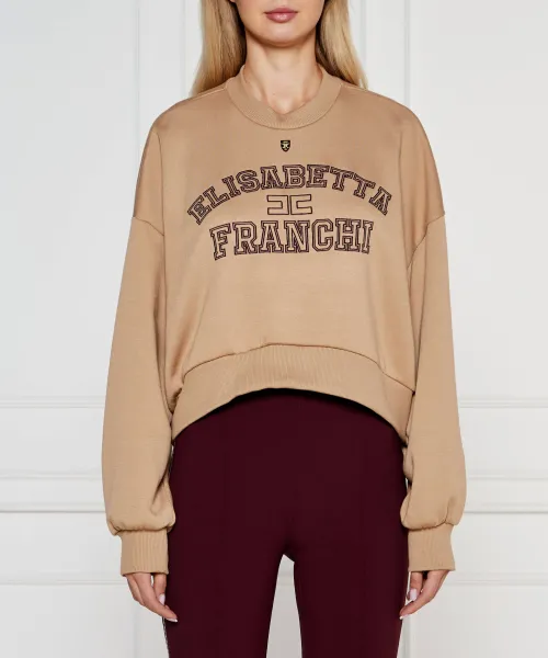 

Толстовка Oversize fit Elisabetta Franchi, бежевый