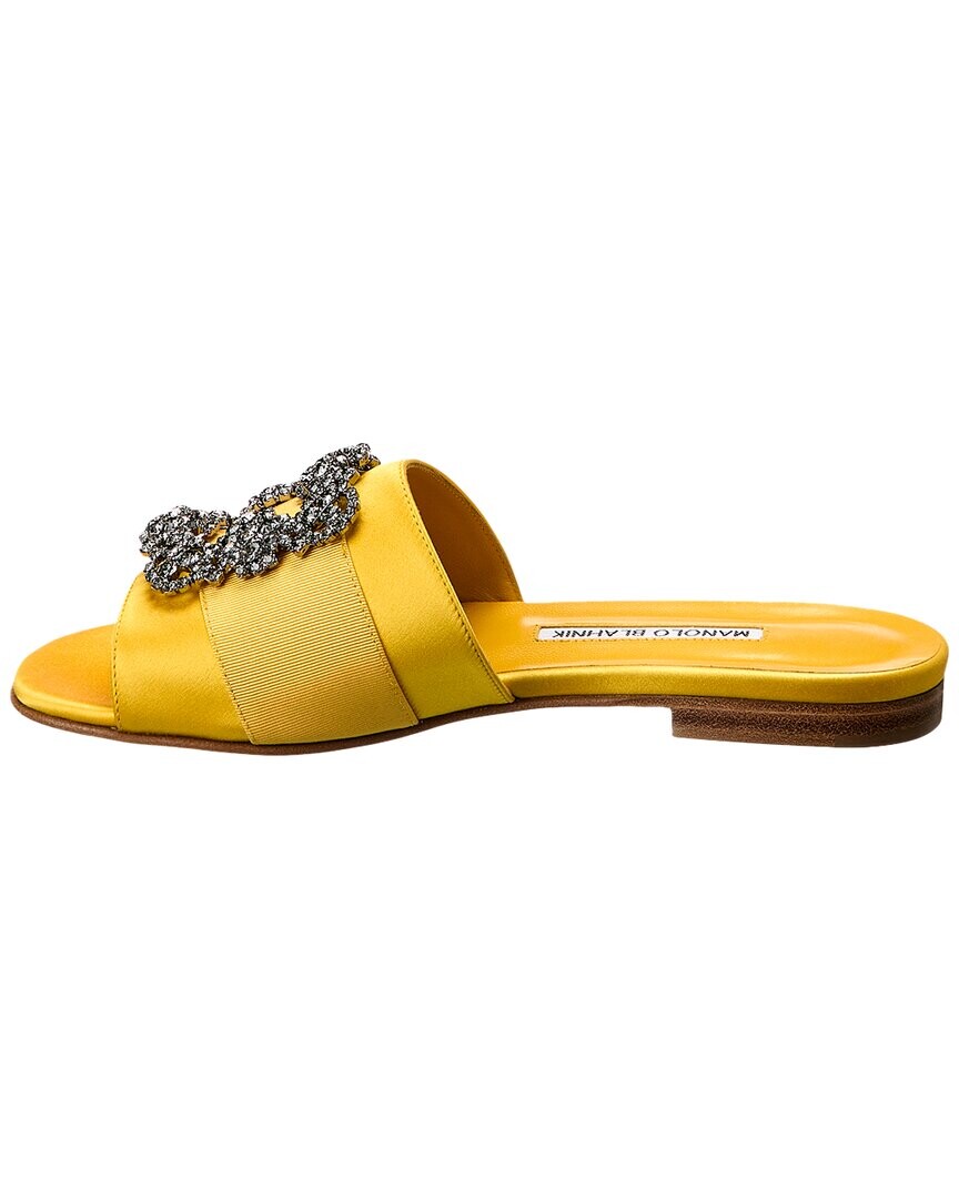 

Атласные сандалии Manolo Blahnik Martamod, желтый
