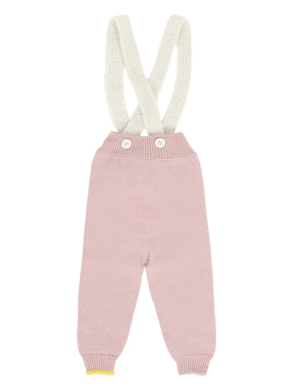 

Шерстяные брюки с подтяжками Gensami kids, розовый