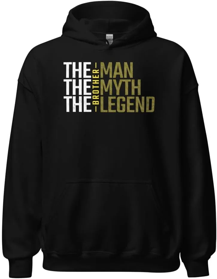Толстовка Legendary Brother унисекс, Brother - Человек, Миф, Легенда Generic, черный