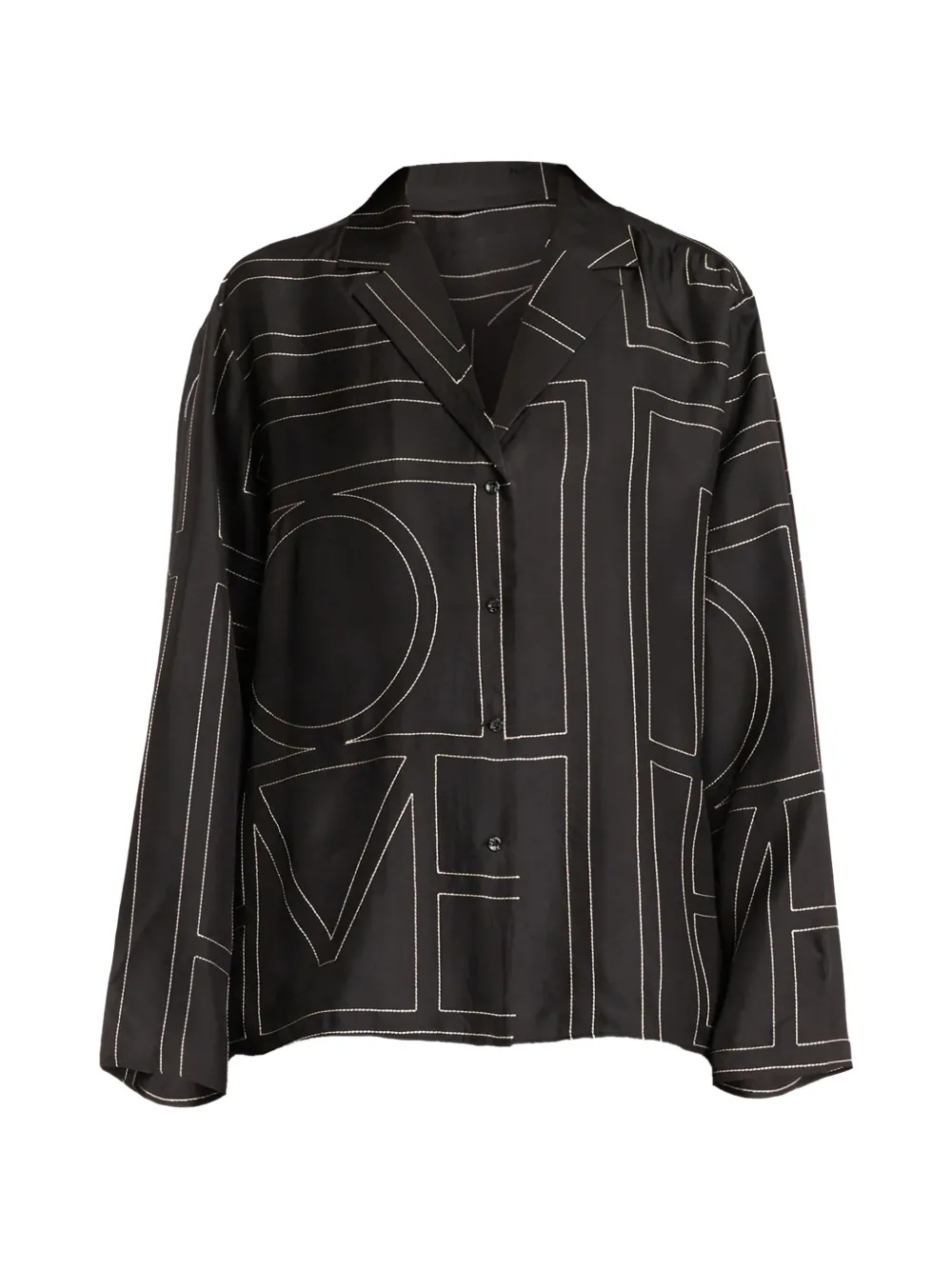 

Рубашка с монограммой на пуговицах Toteme, черный