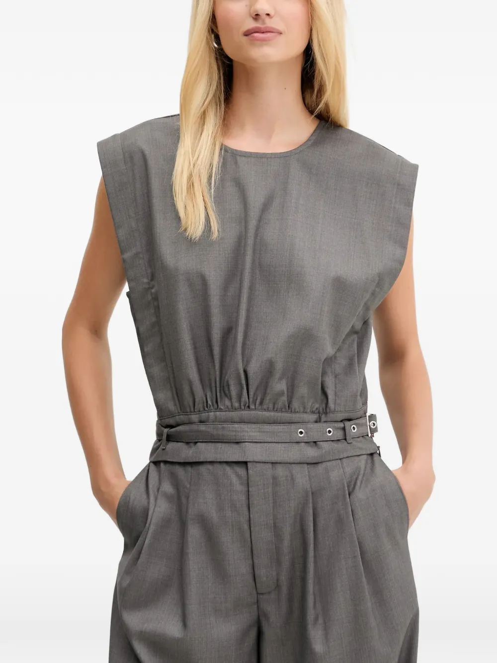 

Блузка gzeffy с поясом Gestuz, серый