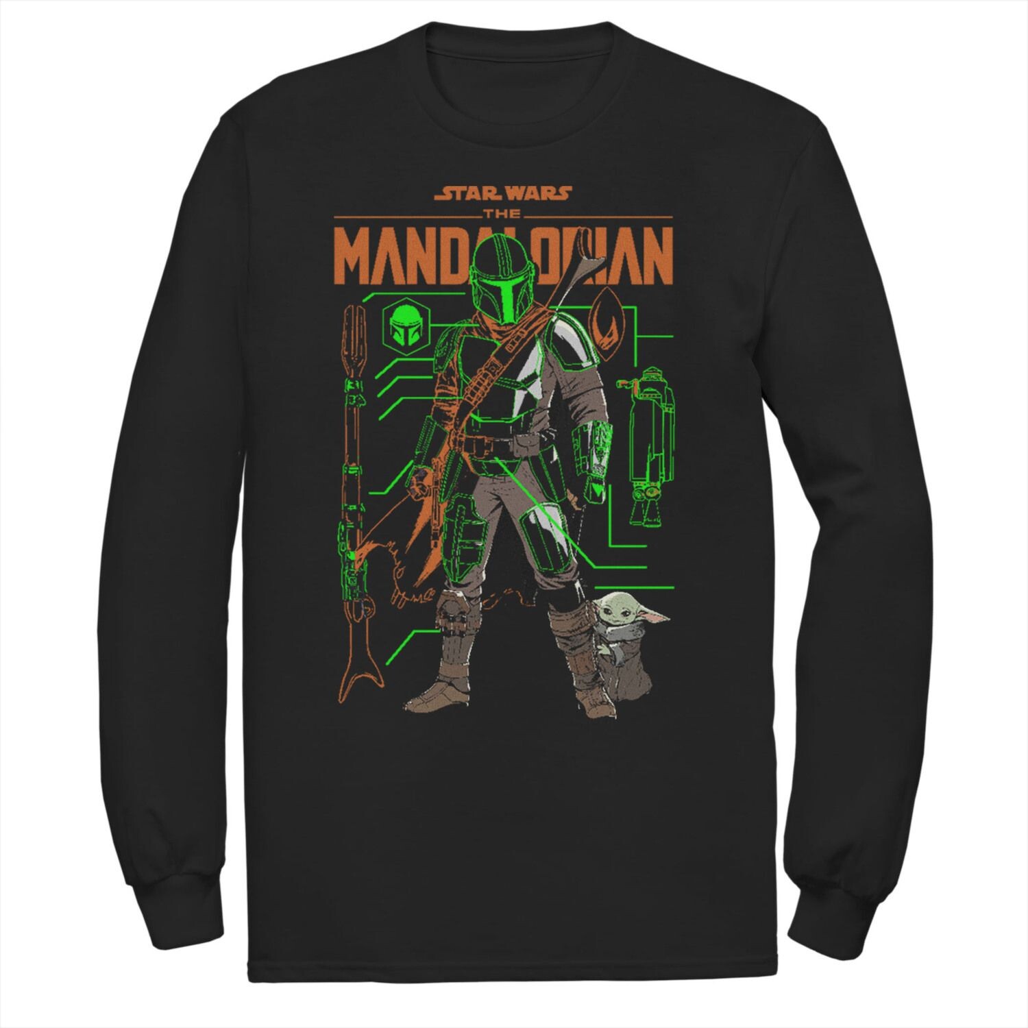 

Мужская футболка с плакатом Star Wars The Mandalorian Schematics