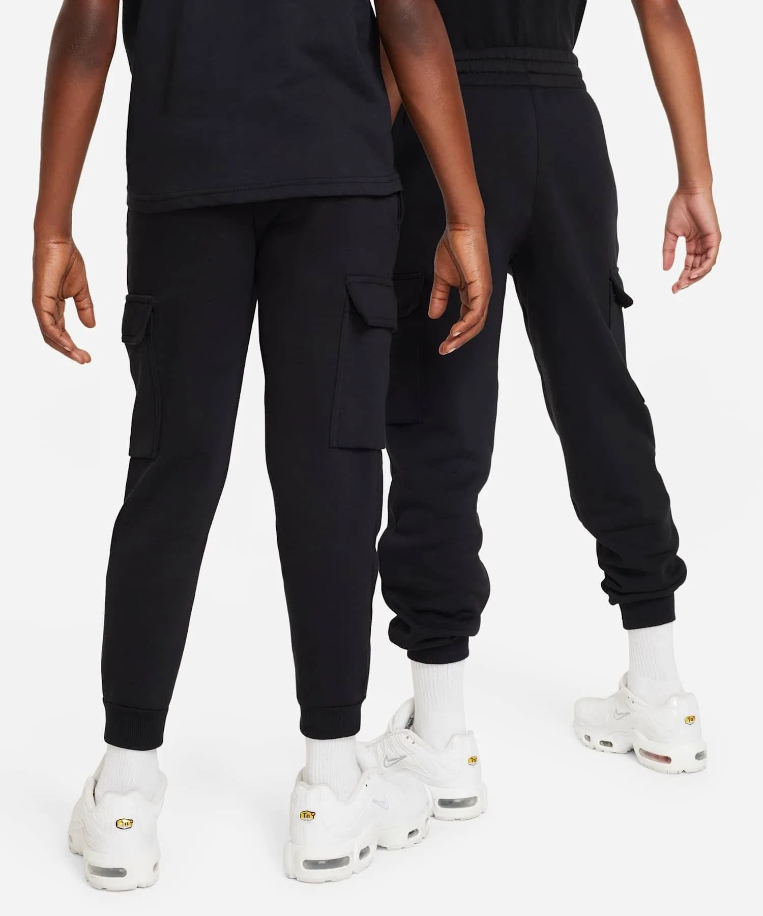 Детские флисовые брюки-карго Nike Sportswear Club / Детские флисовые брюки-карго Nike Sportswear Club FD3012-010, черные — фото 2