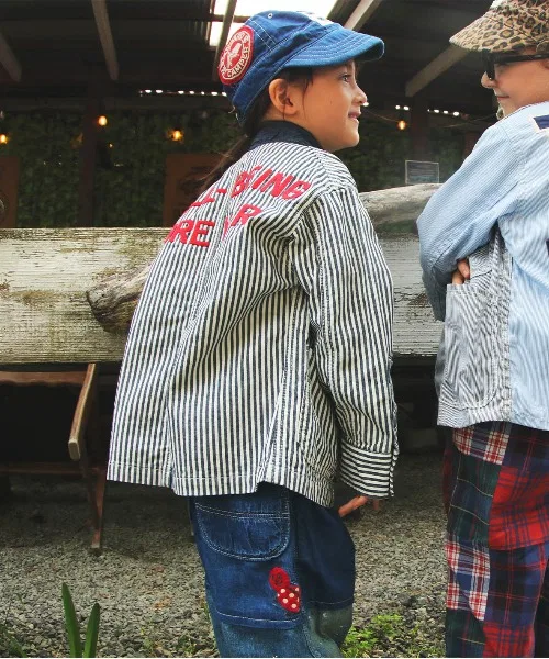 Детские брюки Denim Dungaree с дизайном, хлопковые, синие — фото 4