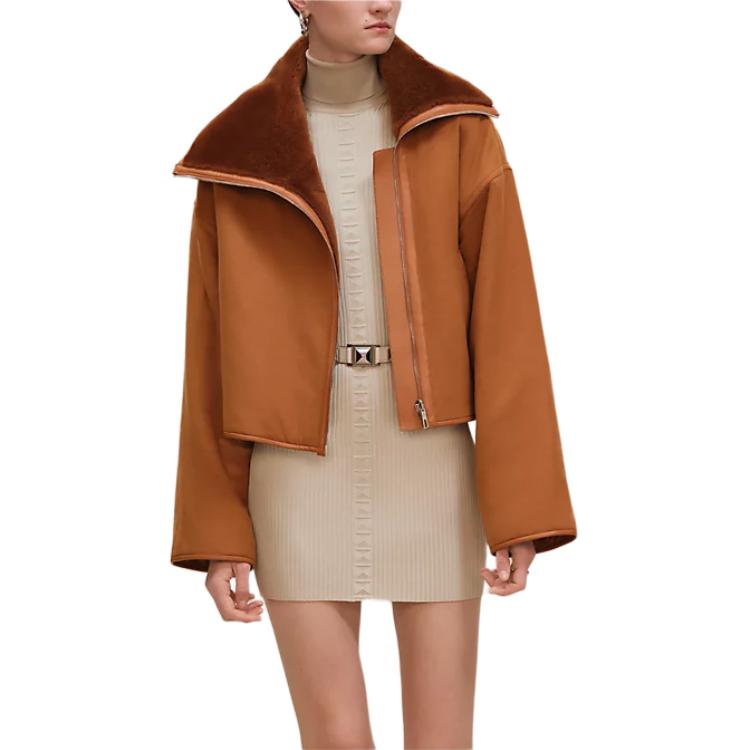 

Куртки и пальто женские HERMES, chestnut коричневый