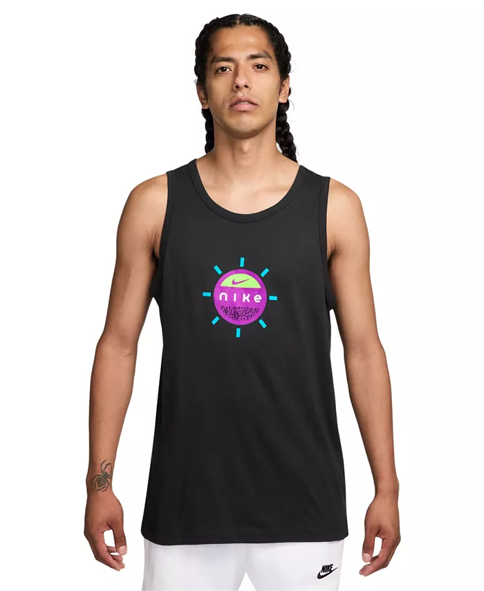 

Мужская спортивная майка свободного кроя с принтом Nike, черный