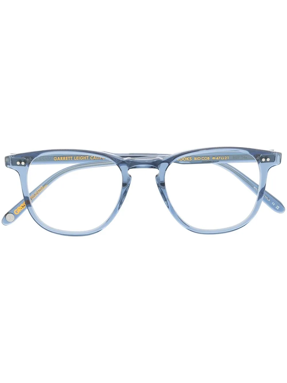 

Очки Brooks в прозрачной оправе Garrett Leight, синий