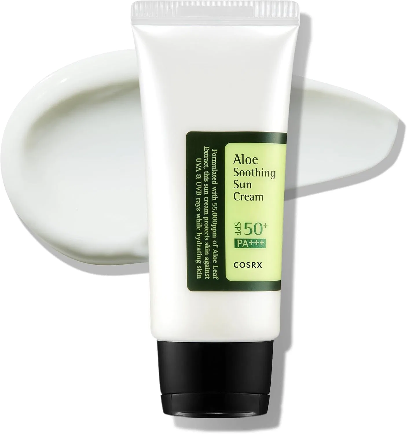Солнцезащитный крем для лица Cosrx Aloe Soothing Sun Cream SPF50+ PA+++, 50 мл, зеленый Course Rx