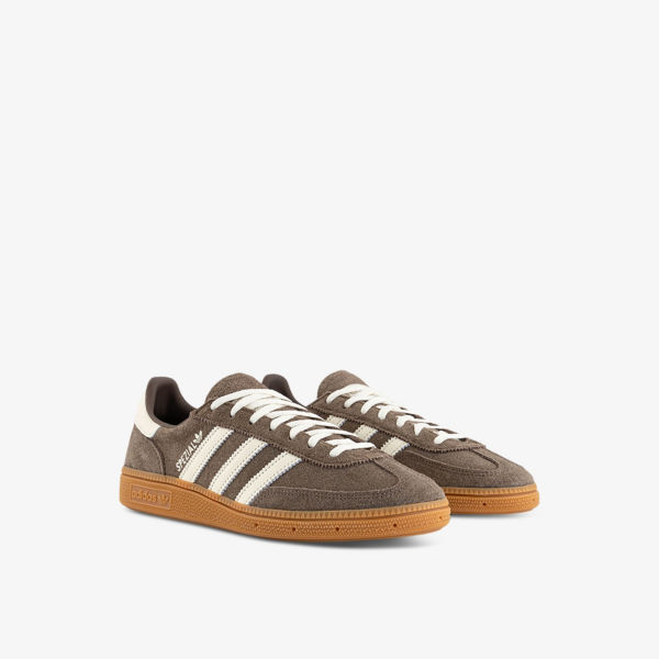 Кроссовки замшевые Adidas Handball Spezial, коричневый / белый — фото 3