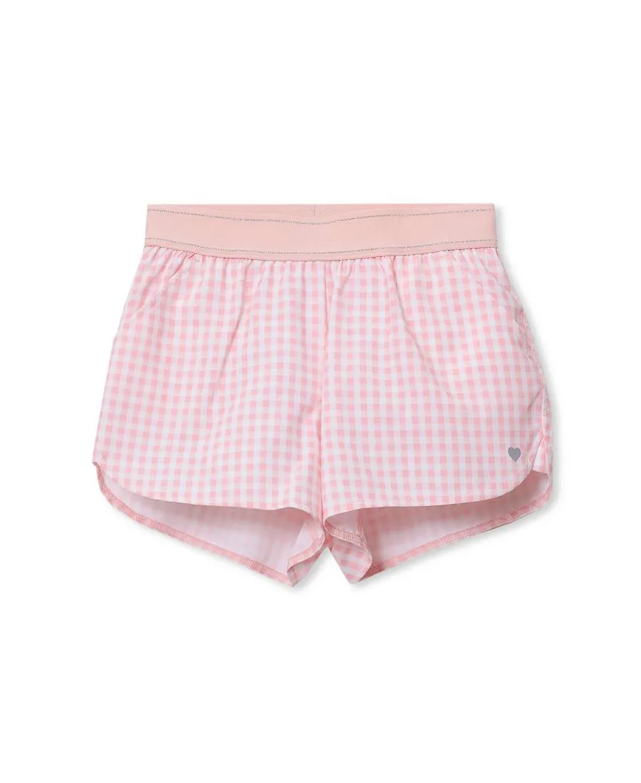 Детские спортивные шорты на резинке Lands' End, pale розовый gingham