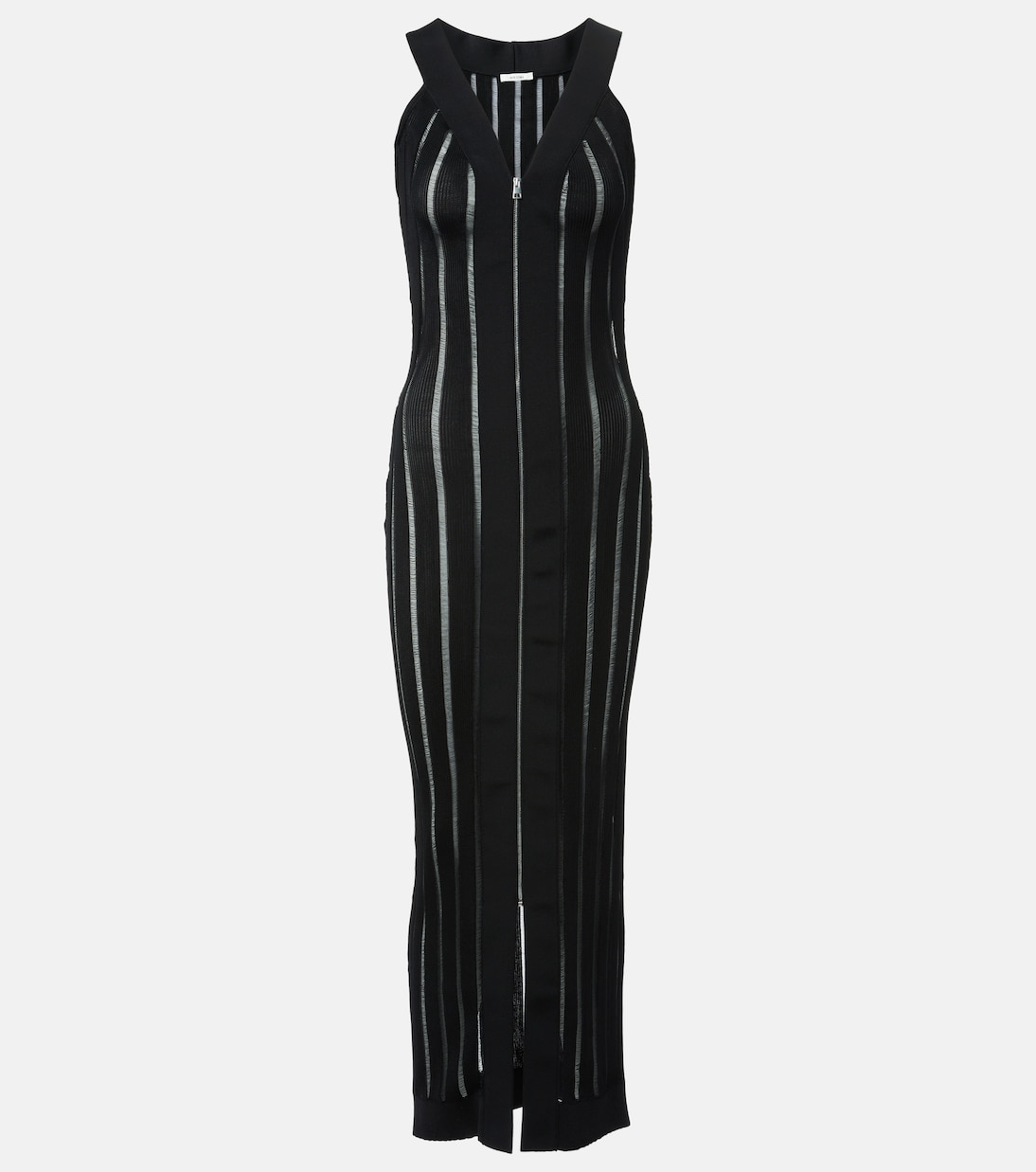 

Платье макси из ребристой ткани Nensi Dojaka, черный