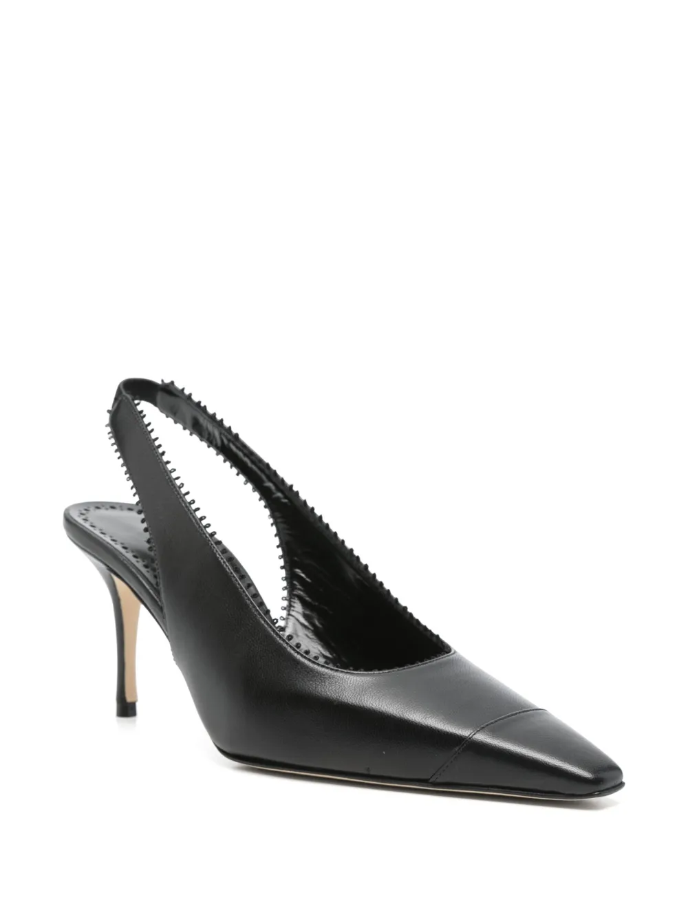 70-миллиметровые туфли с открытой пяткой Manolo Blahnik, черный — фото 2