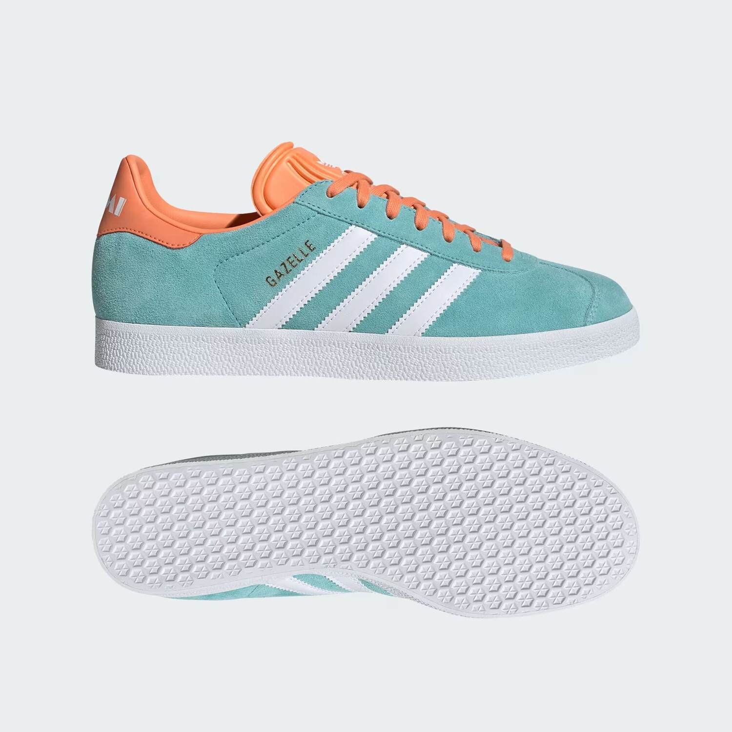 

Кроссовки Интер Майами 2024 Archive Gazelle Adidas, цвет Easy Mint/Cloud White/Easy Orange