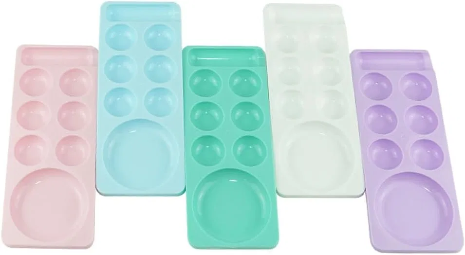 Палитра для ногтей пластиковая Teensery, 3 шт, 15x6 см