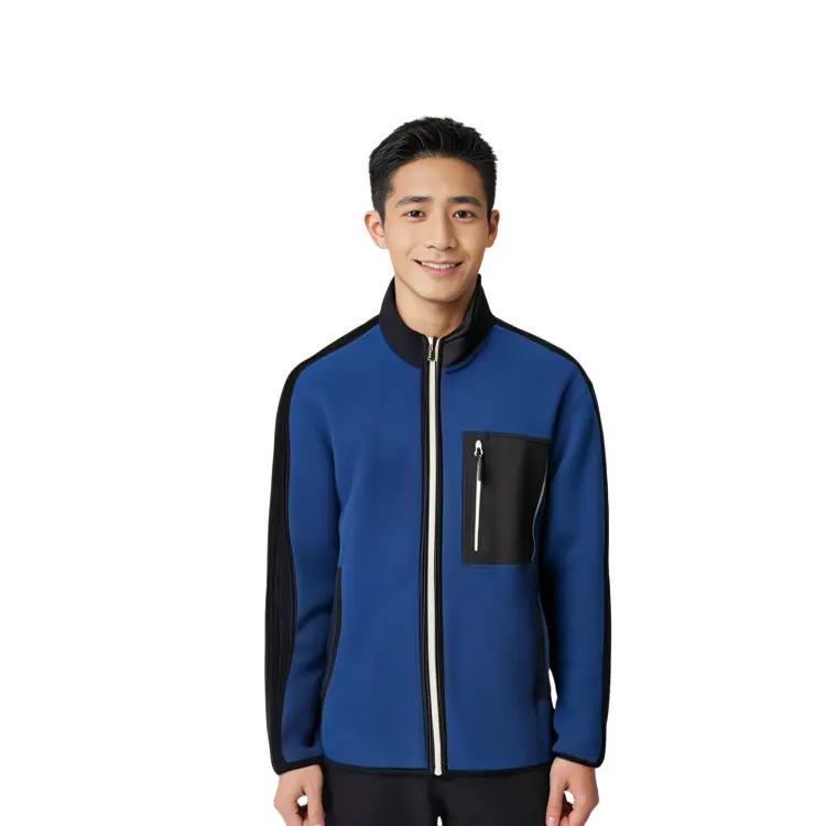 Куртка UNIQLO Fleece Full-Zip Unisex, 69 темно-синий — фото 4