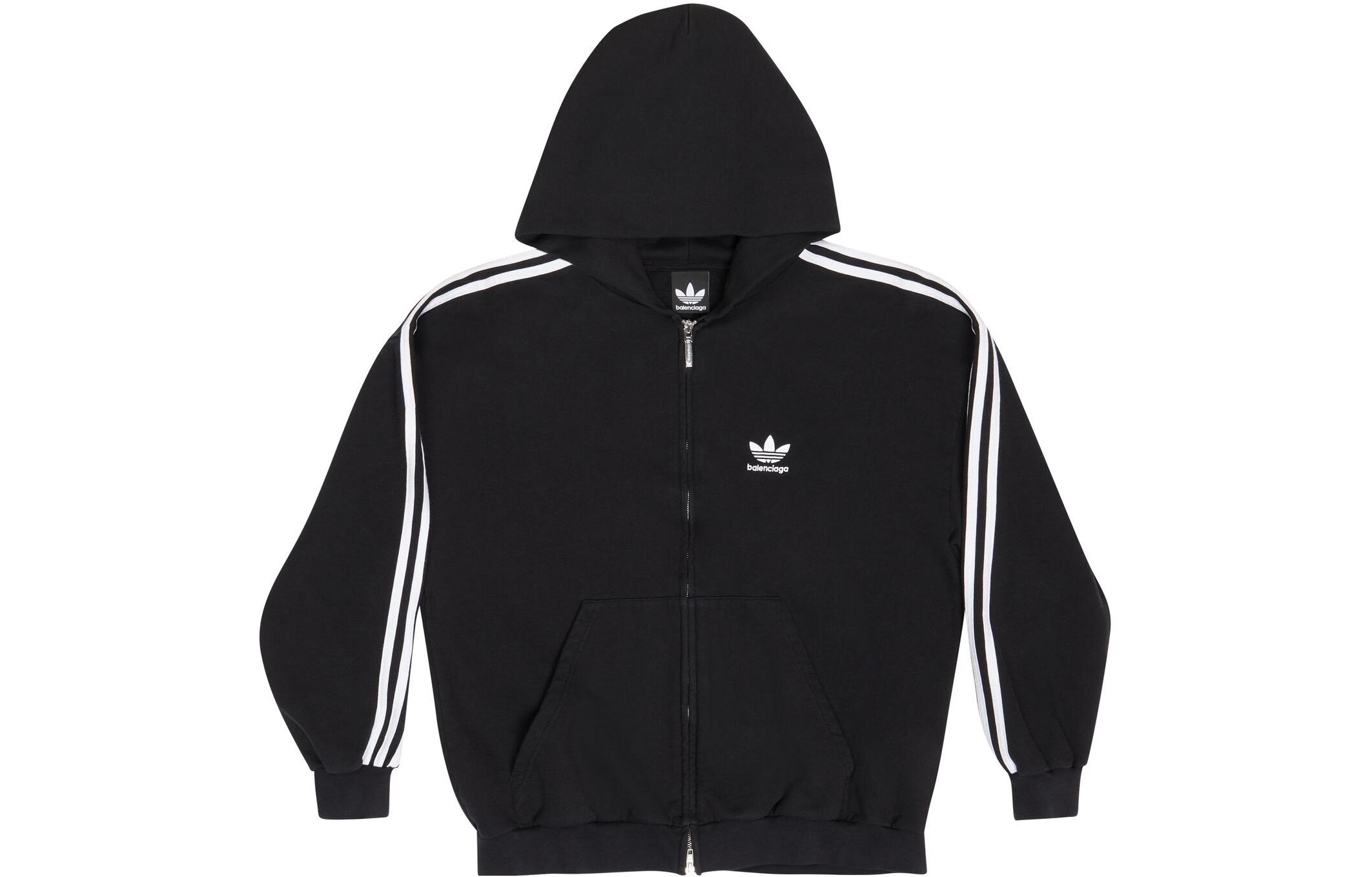 Худи на молнии Adidas X, размер S Balenciaga, черный — фото 3