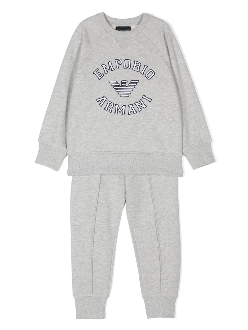 

Спортивный костюм из джерси с логотипом Emporio Armani Kids, серый