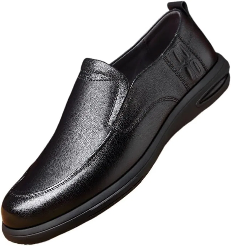 BWBVHRHZY Туфли Lässige Herren-Lederschuhe, Schwarze Slip-on-Low-Top-Mode-Lederschuhe(41 EU) — фото 3