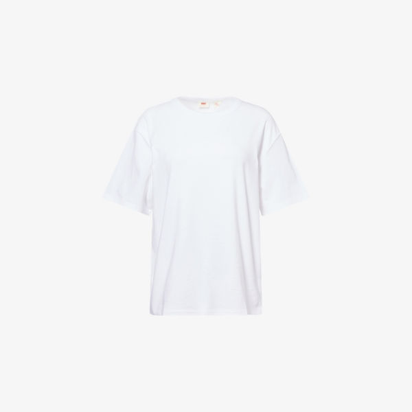 

Футболка из хлопкового джерси с круглым вырезом Tabor Levis, белый