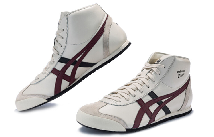 Мексиканские кроссовки Mid Runner Lifestyle унисекс Mid-top Off-white/red Onitsuka Tiger — фото 3