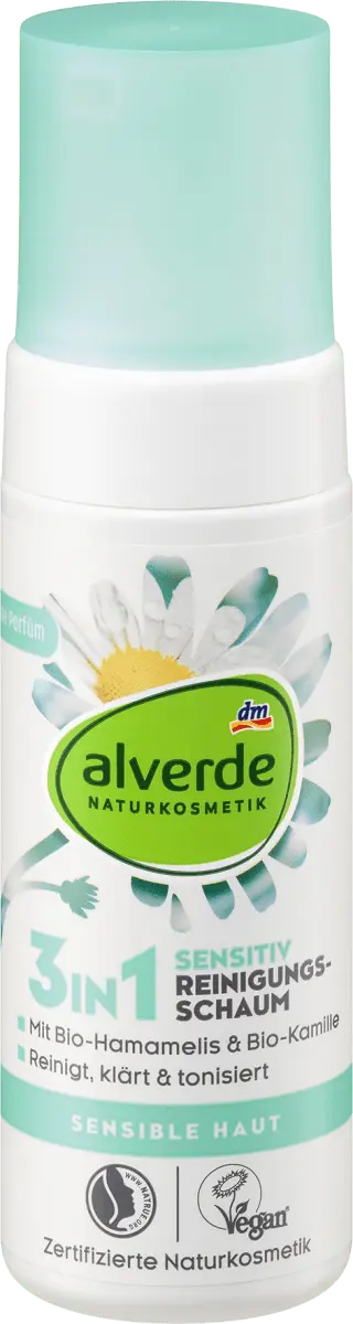 

Очищающая пенка 3в1 для чувствительной кожи 150мл alverde NATURKOSMETIK