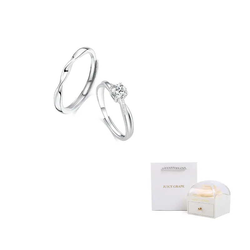 

Универсальные регулируемые кольца Niche Unisex JUICY GRAPE, mobius couple rings[style 4]