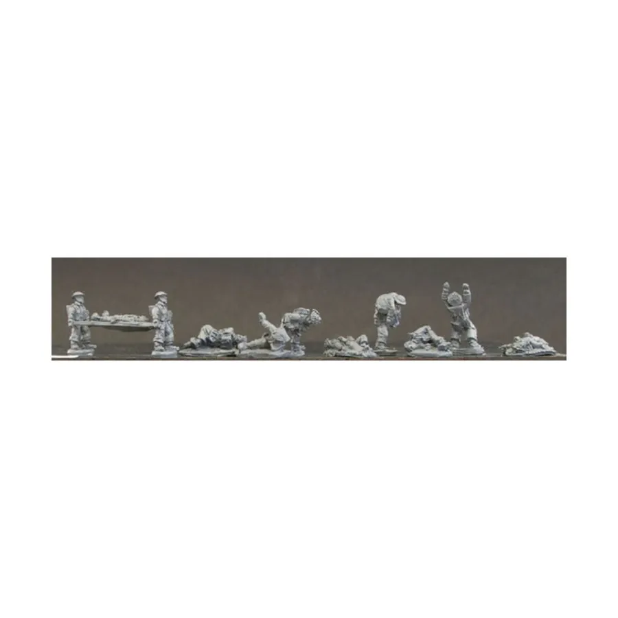 

Мертвые и раненые с бригадами носилок, WWII Command Decision Miniatures - UK - Infantry (15mm) (Old Glory)