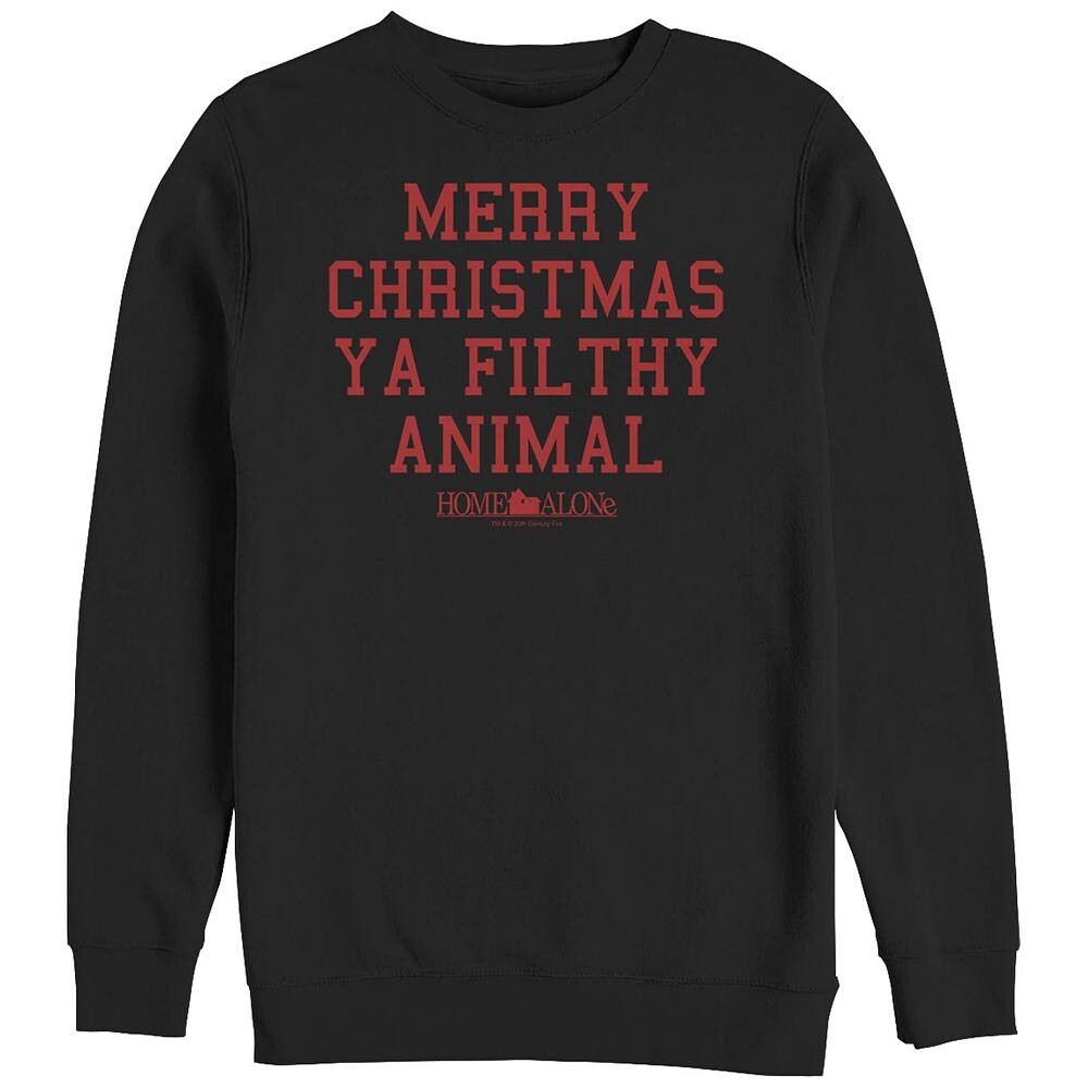 

Флис с рисунком Big & Tall Home Alone Merry Christmas Ya Filthy Animal Licensed Character, черный