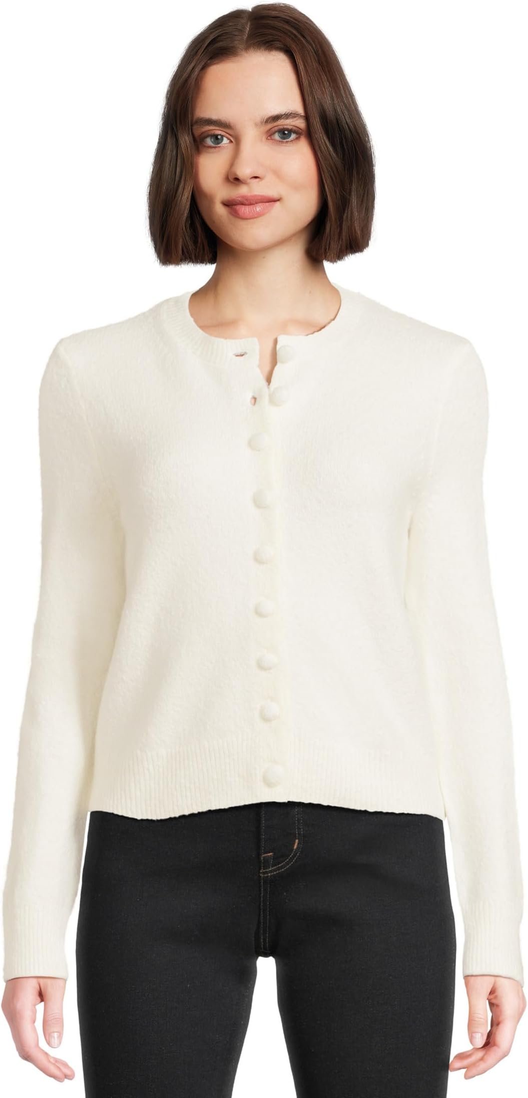 

Свитер Madewell Cozy Cotton Kensington Shrunken Cardigan, цвет Winter White