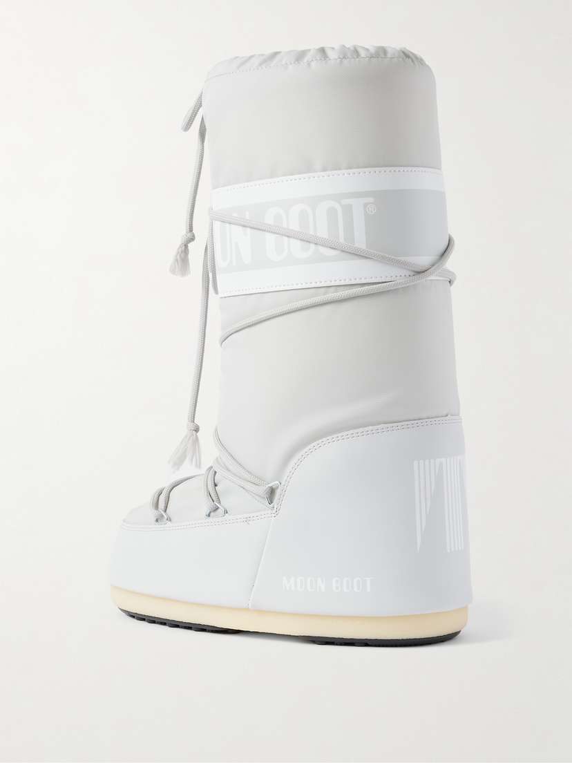 Зимние ботинки Icon из искусственной кожи и ракушек Moon Boot, серый — фото 3