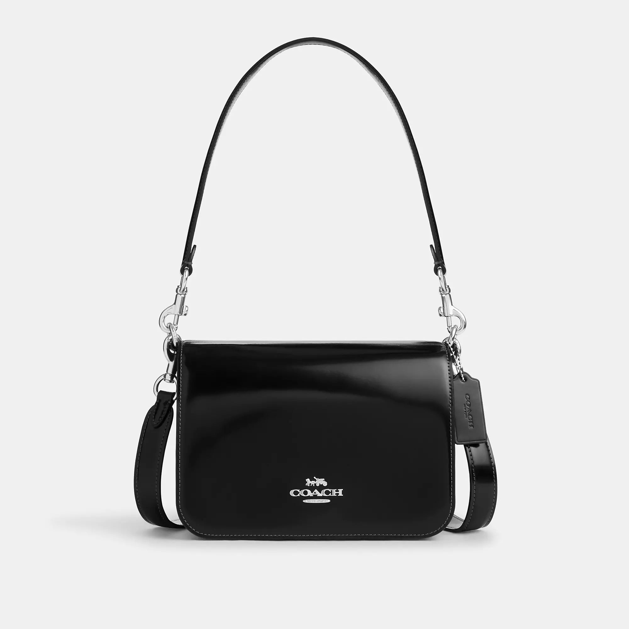 

Сумка Куинн от Coach Outlet, серебряный/черный