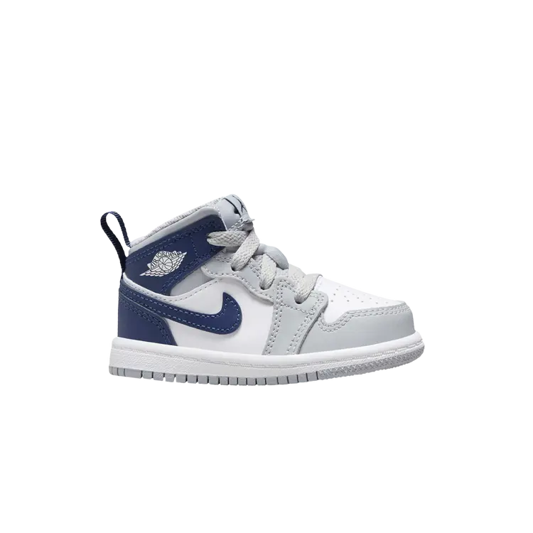 

Кроссовки Air Jordan 1 Mid TD, цвет Wolf Grey Midnight Navy