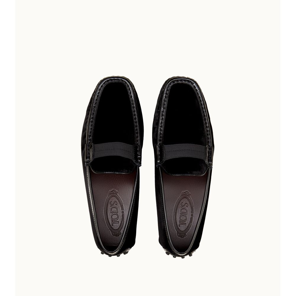 

Обувь для вождения Gommino в бархате TOD's, черный