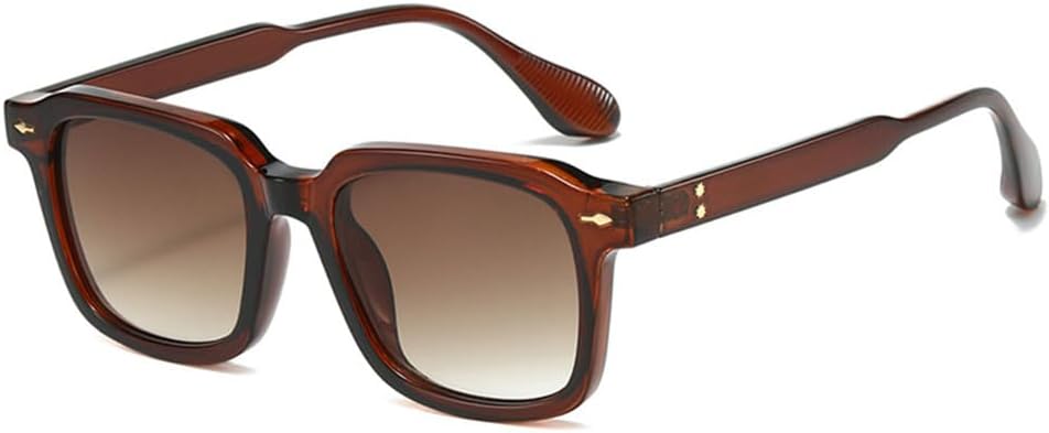 

Солнцезащитные очки UV400 с градиентной расцветкой и цветными заклепками, подходят для женщин и мужчин, для бега и занятий спортом на открытом воздухе UYPTK, Brown Tea Gradient