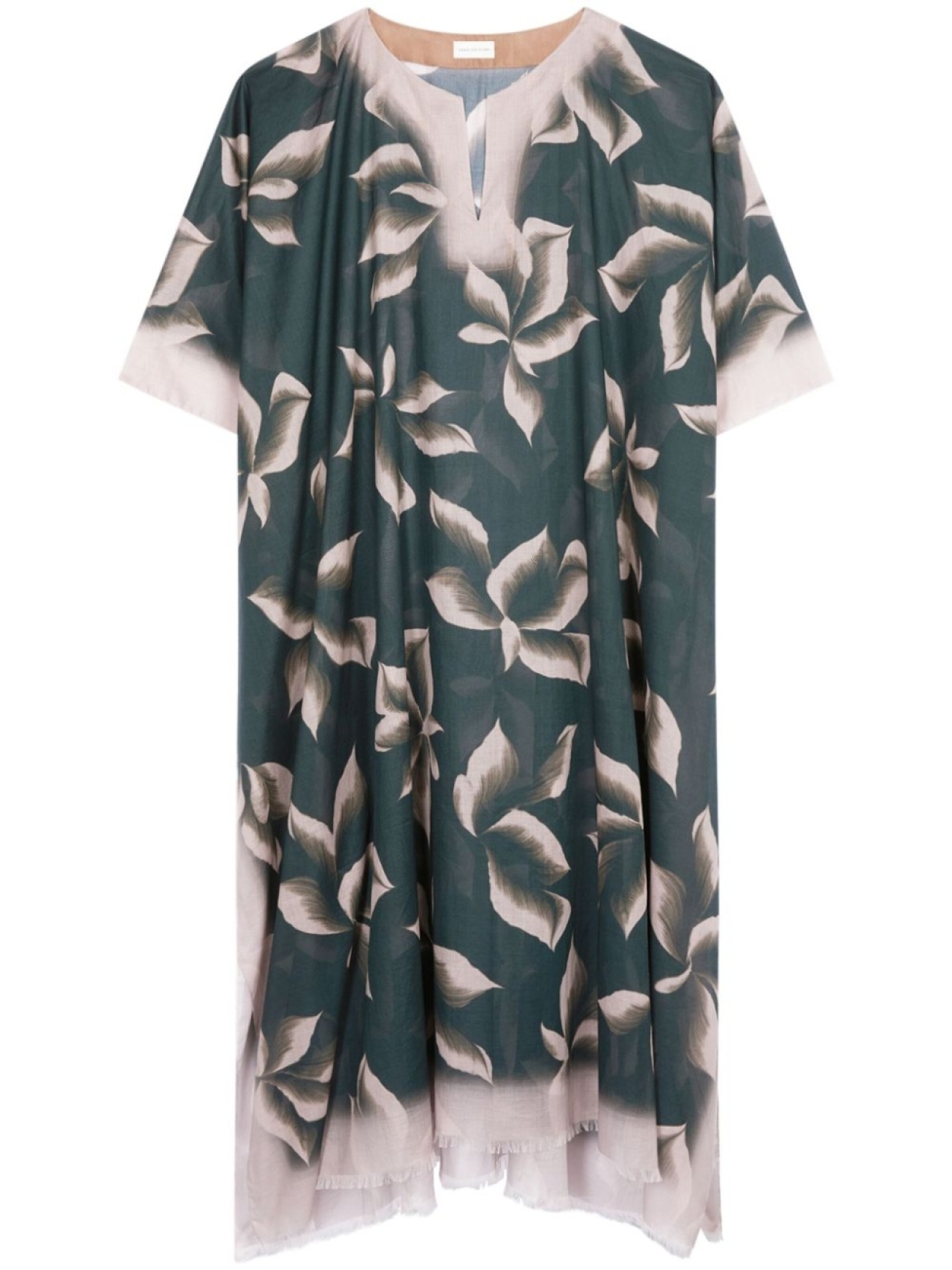 

DRIES VAN NOTEN кафтан с принтом, зеленый
