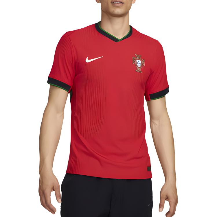 Футболка домашняя игровая аутентичная Португалия 2024/25 Nike, университетский красный/сосновый зеленый/асфальтовый синий/холщовый — фото 4