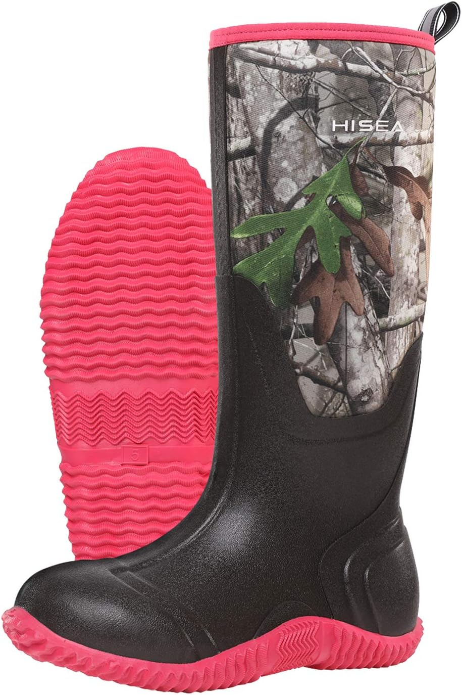 

Женские резиновые сапоги HISEA, сапоги до колена, водонепроницаемые утепленные сапоги из неопрена от грязи, противоскользящие сапоги для охоты, садоводства, фермерских работ и работы во дворе, размеры 6-11, Camo