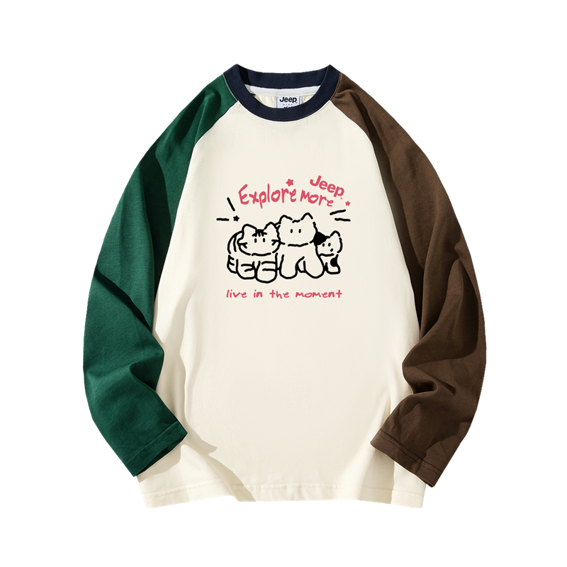 

Футболка для младших школьников Jeep, бежевый/коричневый